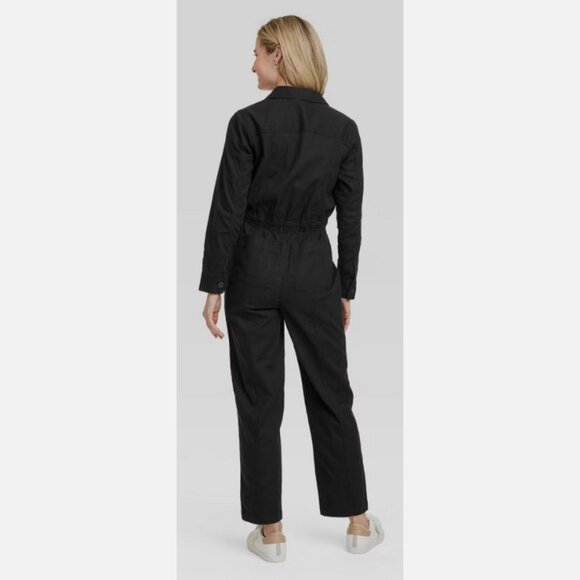 Women's Button-Front Coveralls - Universal Thread Black 6 - Picture 2 of 3